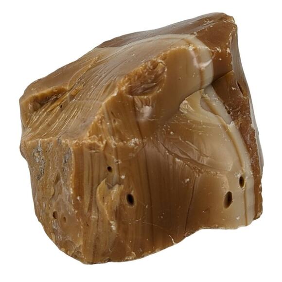 Carmel Chocolate Coffee Art Glass Cullet Swirl Slag Glass #4XL44 - Picture 2 of 6